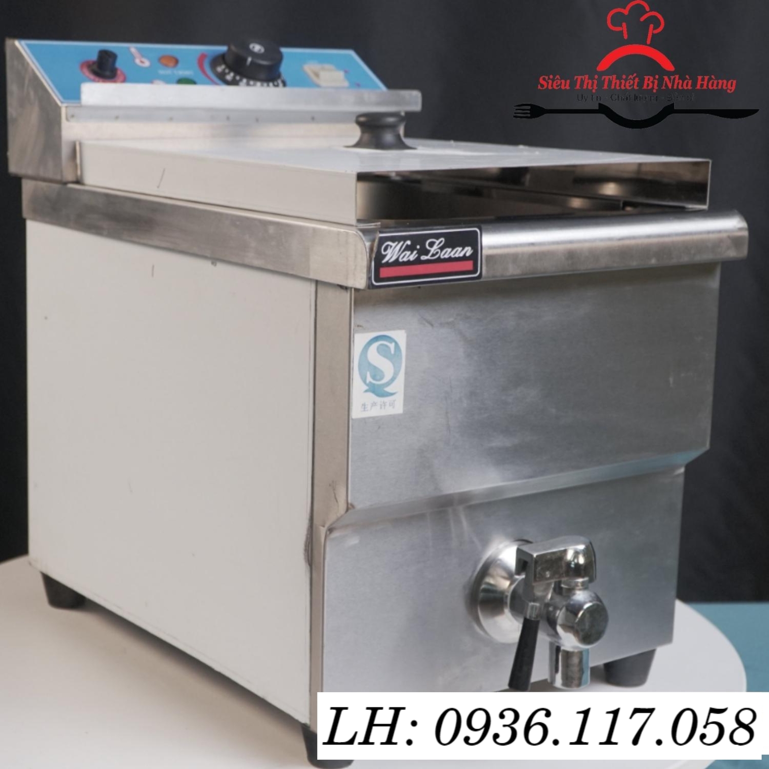 Bếp chiên nhúng 12L chính hãng siêu bền có van xả dầu thừa