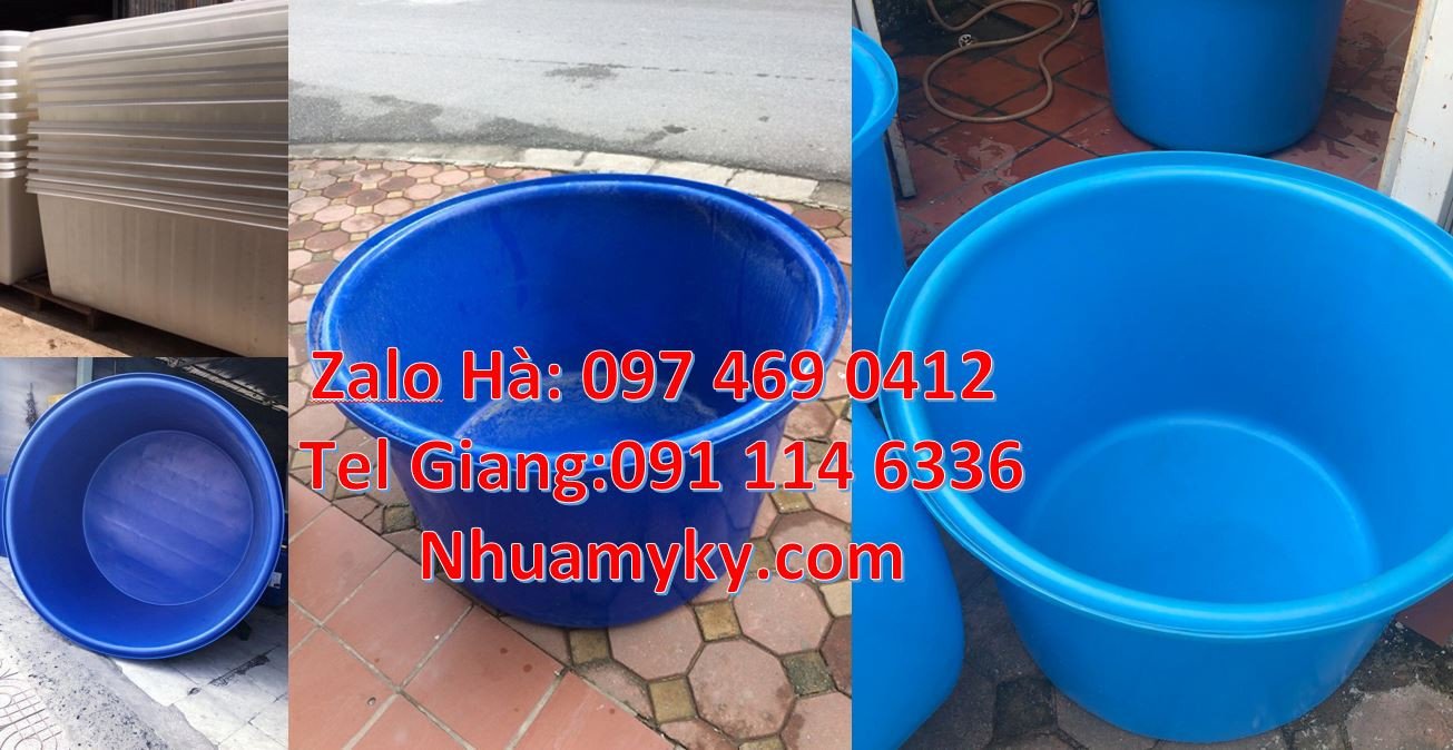 Bán thùng nhựa hình chữ nhật 1100l màu xanh,thùng nhựa tròn 1000l rẻ