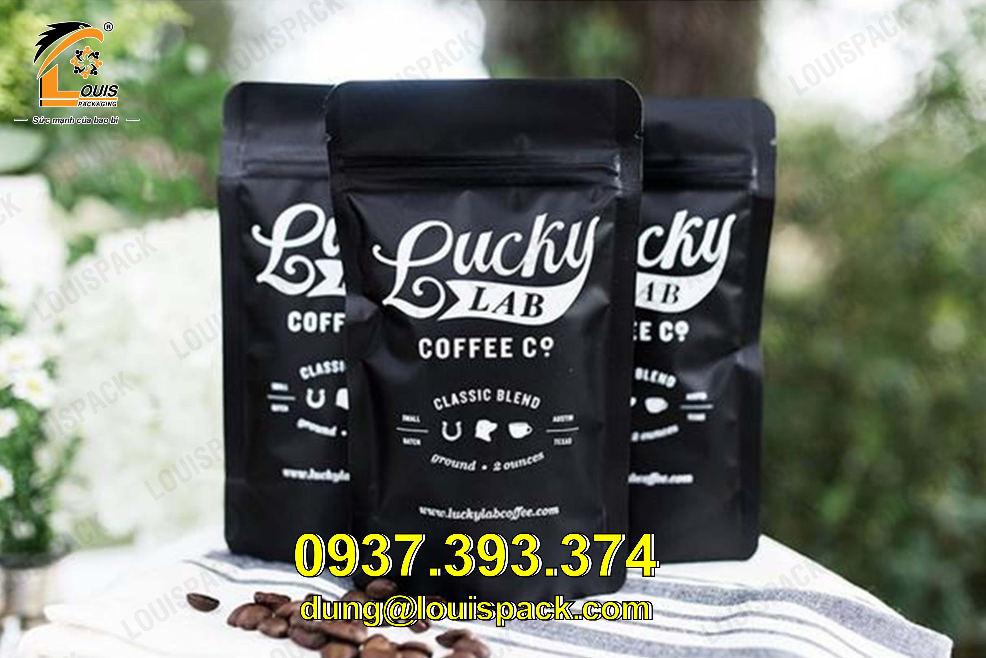 Túi màng ghép đựng cà phê, cuộn màng đựng cà phê