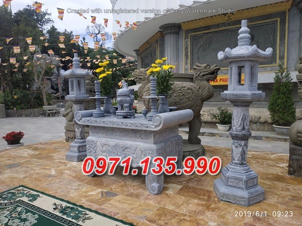 Bàn lễ đá đẹp - Mẫu bàn lễ bằng đá đơn giản đẹp bán Thái Bình