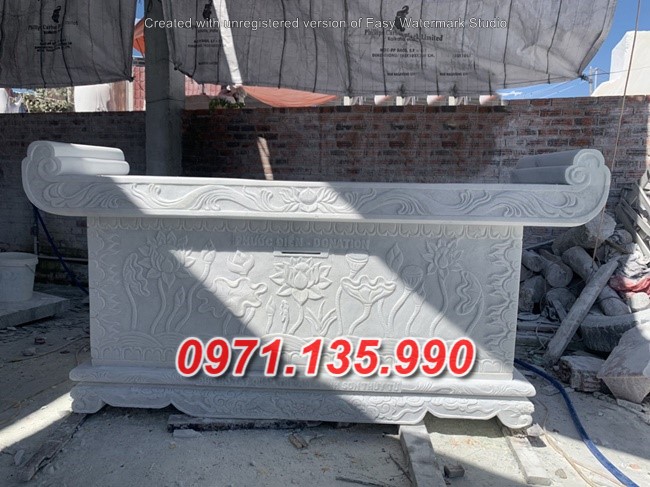 Bàn lễ đá đẹp - Mẫu bàn lễ bằng đá đơn giản đẹp bán Thái Bình