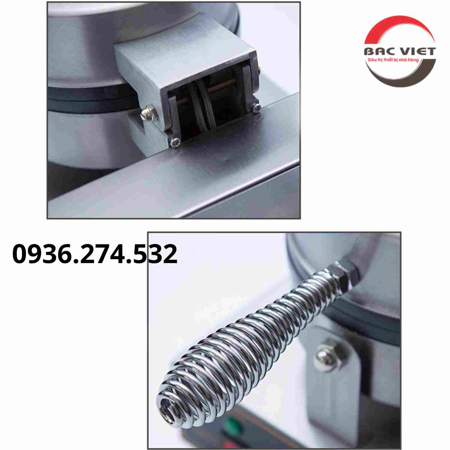 Máy làm bánh Waffle đơn khuôn tròn dùng điện