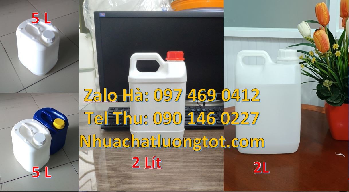 Bán can nhựa nhỏ hdpe màu trắng,bán can đựng hóa chất công nghiệp rẻ