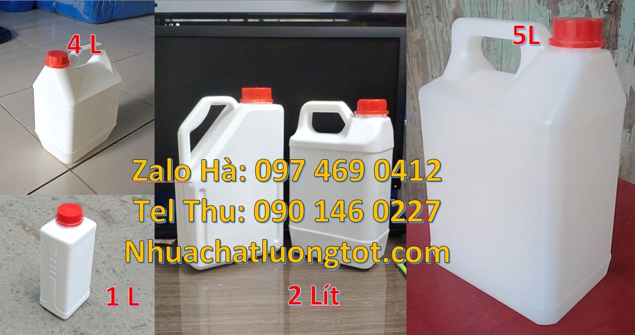Bán can nhựa nhỏ hdpe màu trắng,bán can đựng hóa chất công nghiệp rẻ
