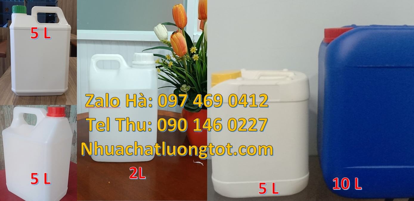 Bán can nhựa nhỏ hdpe màu trắng,bán can đựng hóa chất công nghiệp rẻ