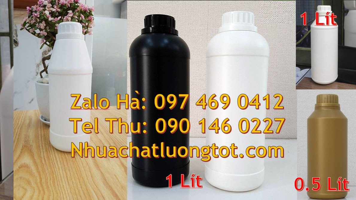 bán chai nhựa 1l hdpe nắp vặn,chai nhựa 500g đựng mỹ phẩm,chai nhựa rẻ