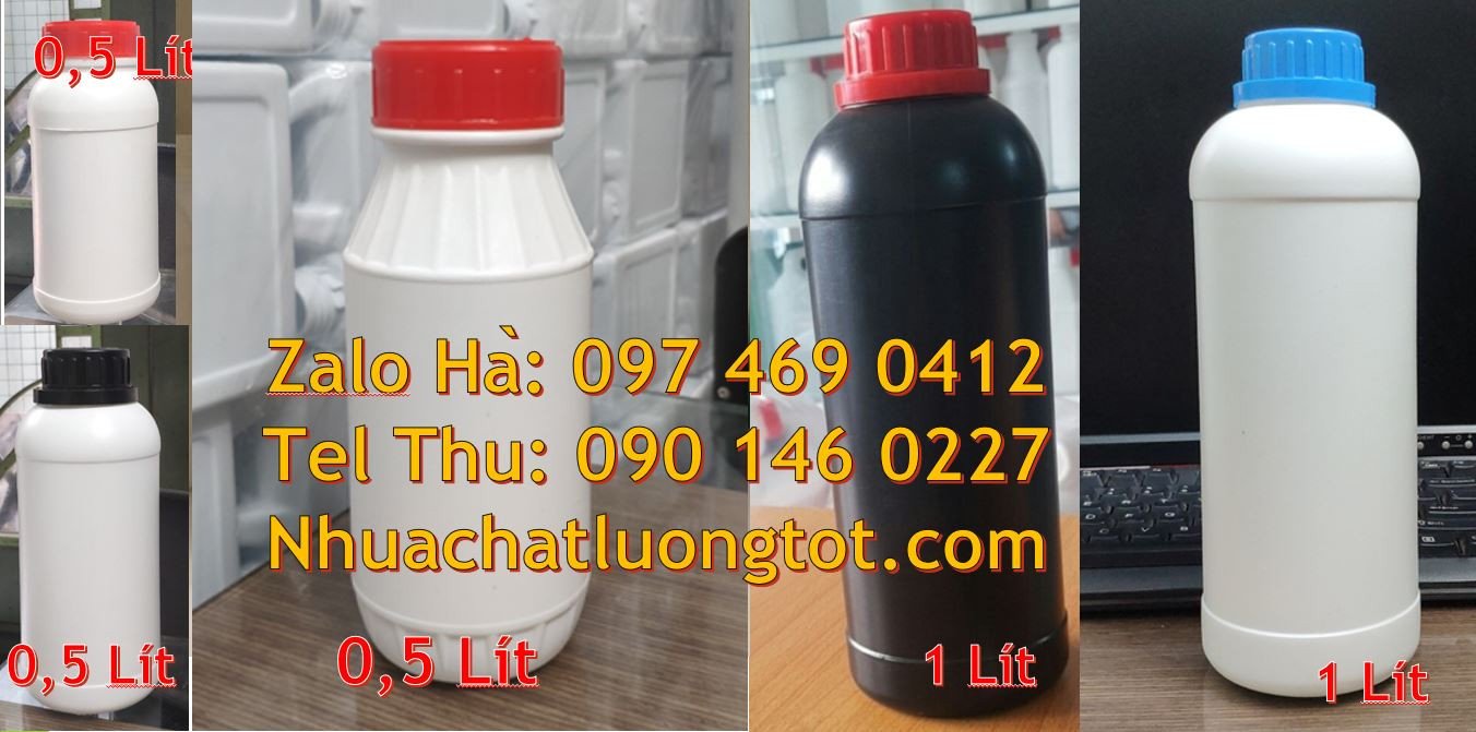 bán chai nhựa 1l hdpe nắp vặn,chai nhựa 500g đựng mỹ phẩm,chai nhựa rẻ