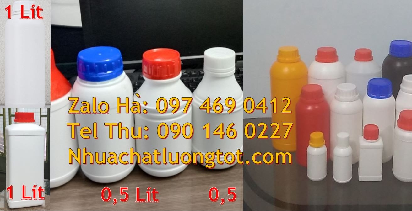 bán chai nhựa 1l hdpe nắp vặn,chai nhựa 500g đựng mỹ phẩm,chai nhựa rẻ