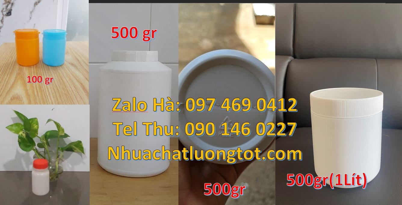 Bán hũ nhựa 500g vuông có nắp vặn,hũ nhựa đựng bánh kẹo,hũ nhựa hdpe r