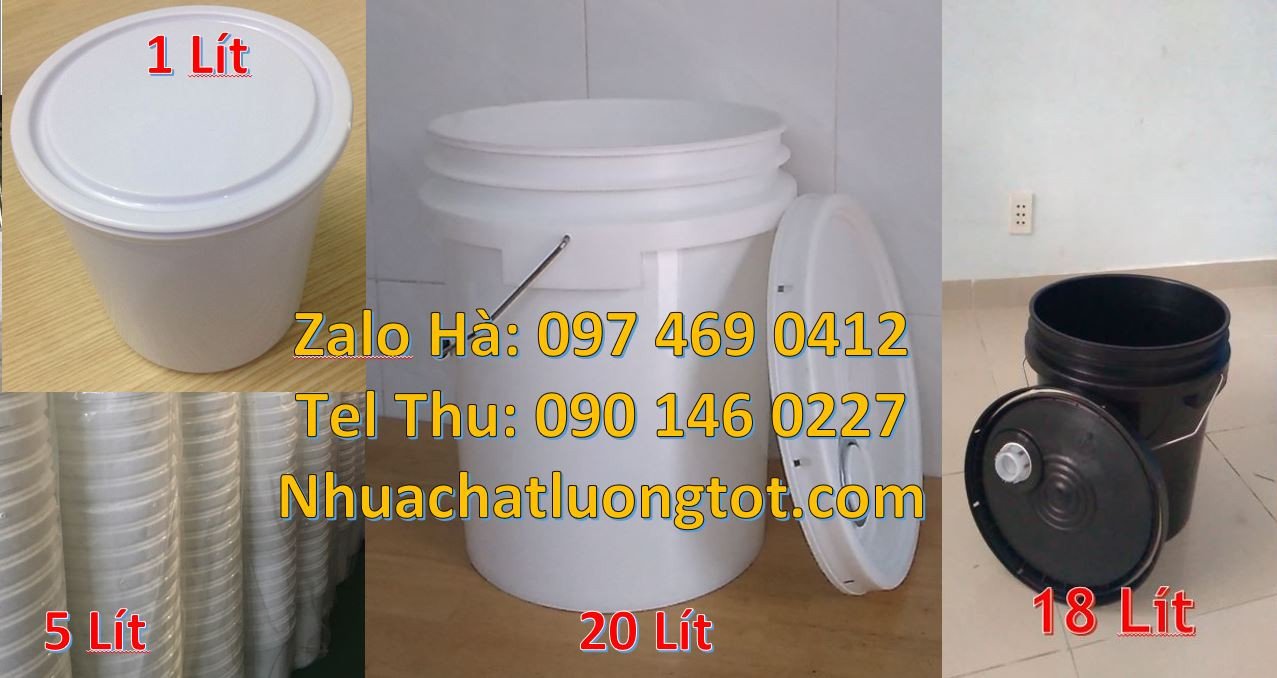 Bán thùng nhựa đựng nước,thùng đựng sơn 20l có nắp mở,vỏ thùng sơn 18l