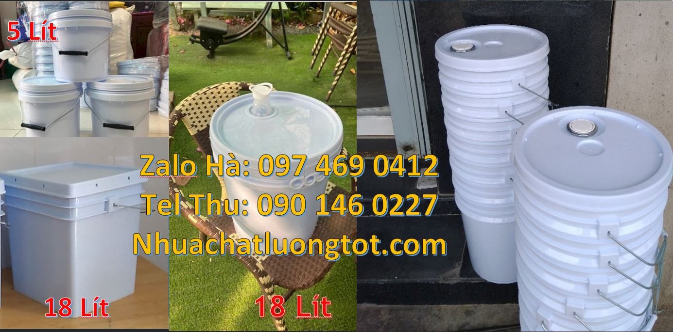 Bán thùng nhựa đựng nước,thùng đựng sơn 20l có nắp mở,vỏ thùng sơn 18l