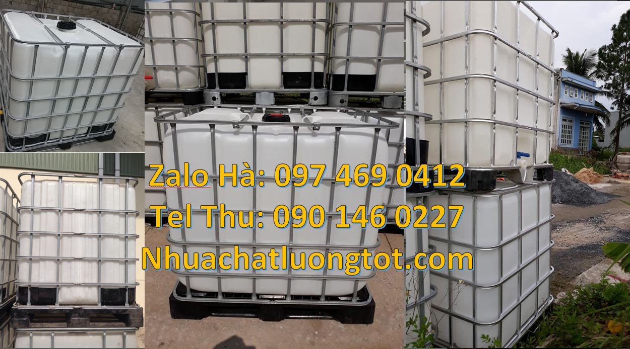 Bán thùng nhựa đựng nước 1000l,rank nhựa đựng nước 1000l có khung thép