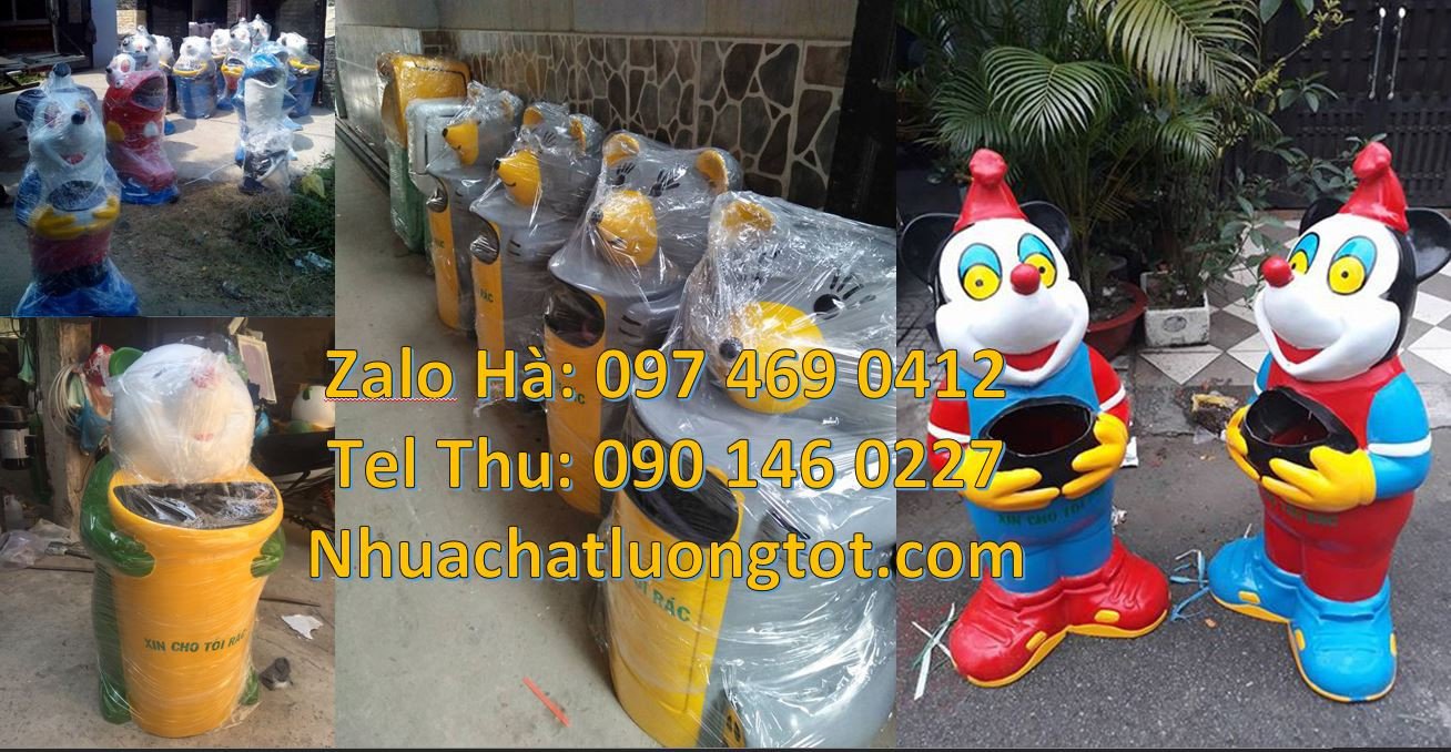 Bán thùng đựng rác hình con chim cánh chụt,thùng rác hình con vật tran