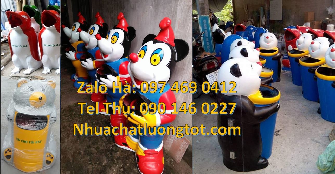 Bán thùng đựng rác hình con chim cánh chụt,thùng rác hình con vật tran