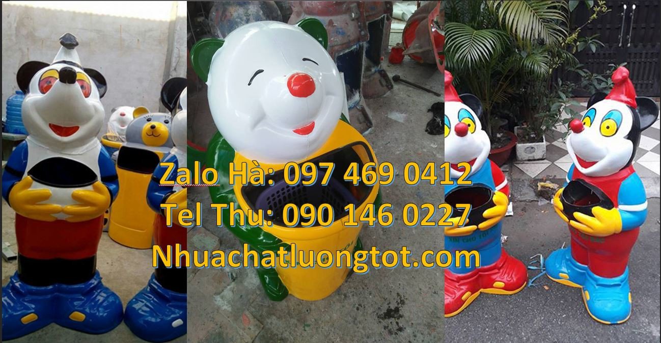 Bán thùng đựng rác hình con chim cánh chụt,thùng rác hình con vật tran