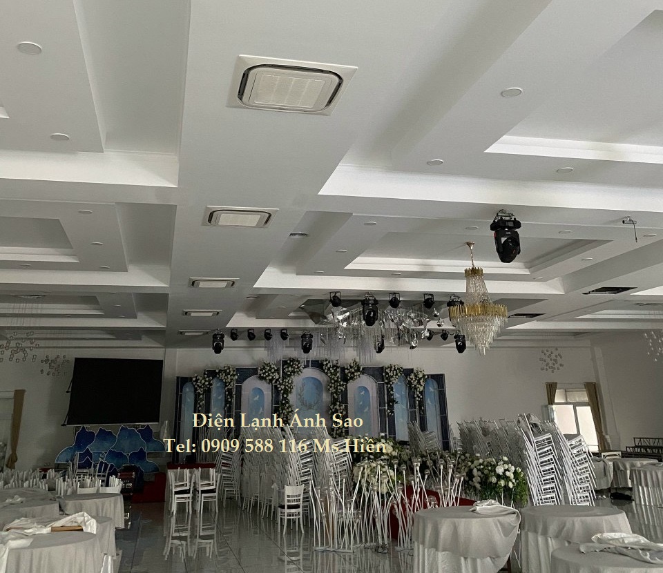 Lắp đặt máy lạnh âm trần / giấu trần cho nhà hàng tại miền nam