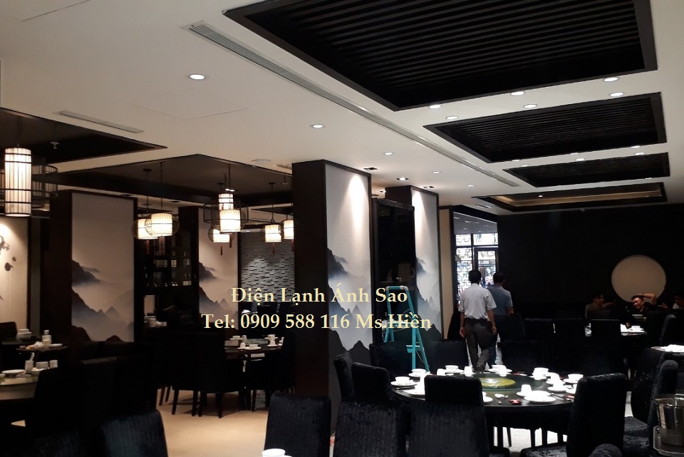 Lắp đặt máy lạnh âm trần / giấu trần cho nhà hàng tại miền nam