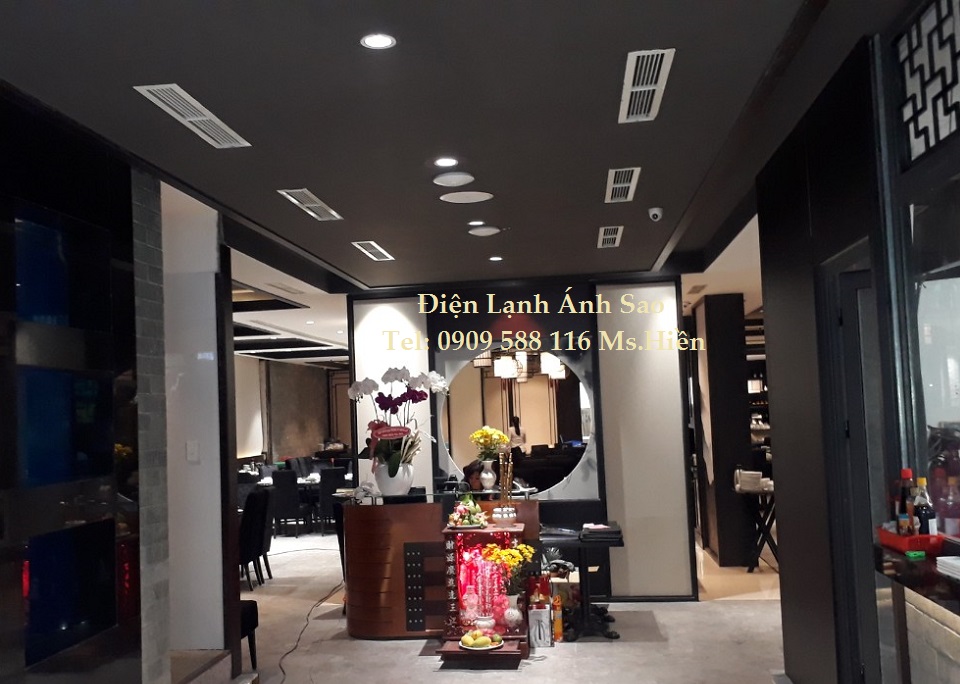 Lắp đặt máy lạnh âm trần / giấu trần cho nhà hàng tại miền nam