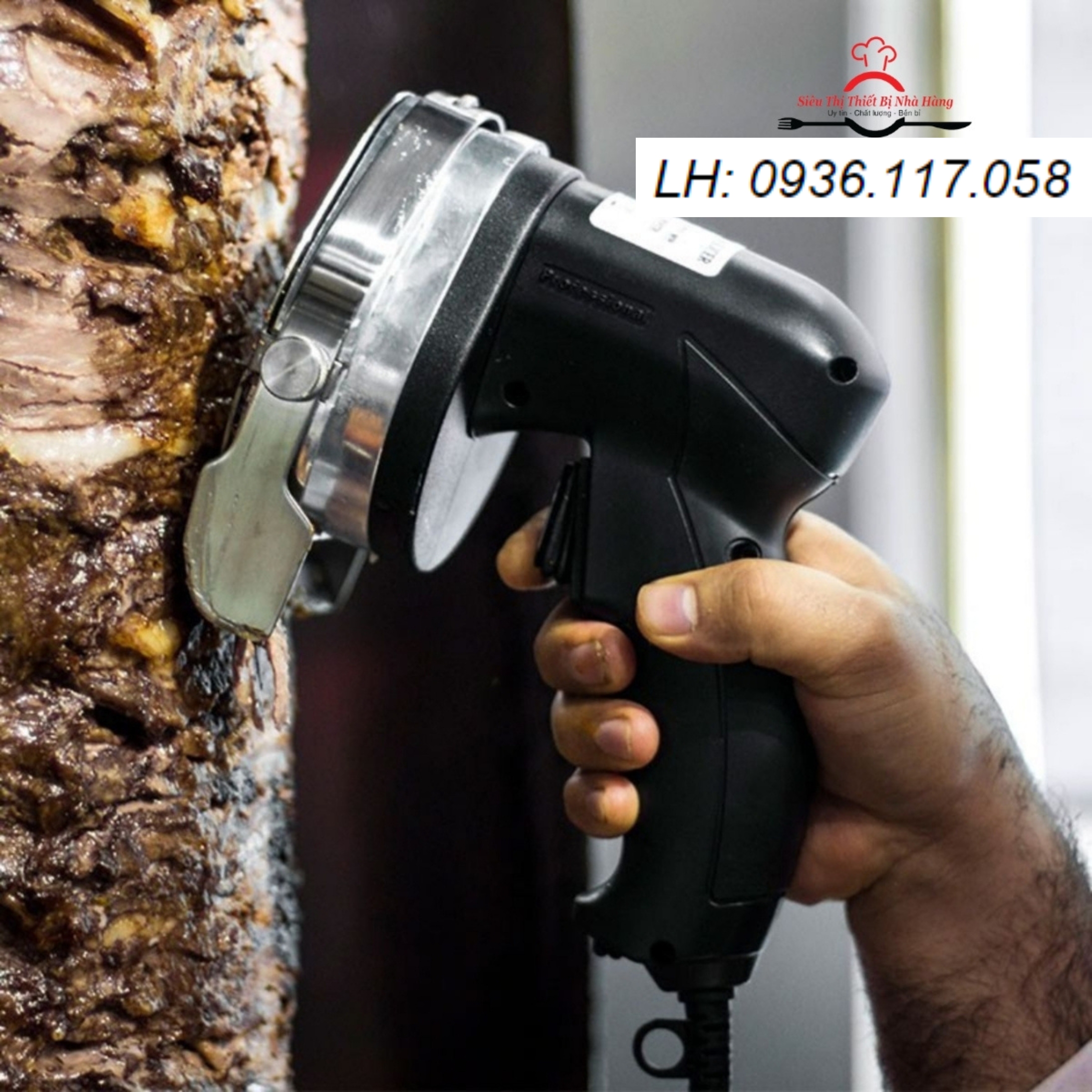 Máy cắt thịt doner kebab cầm tay có chữ KS-100E