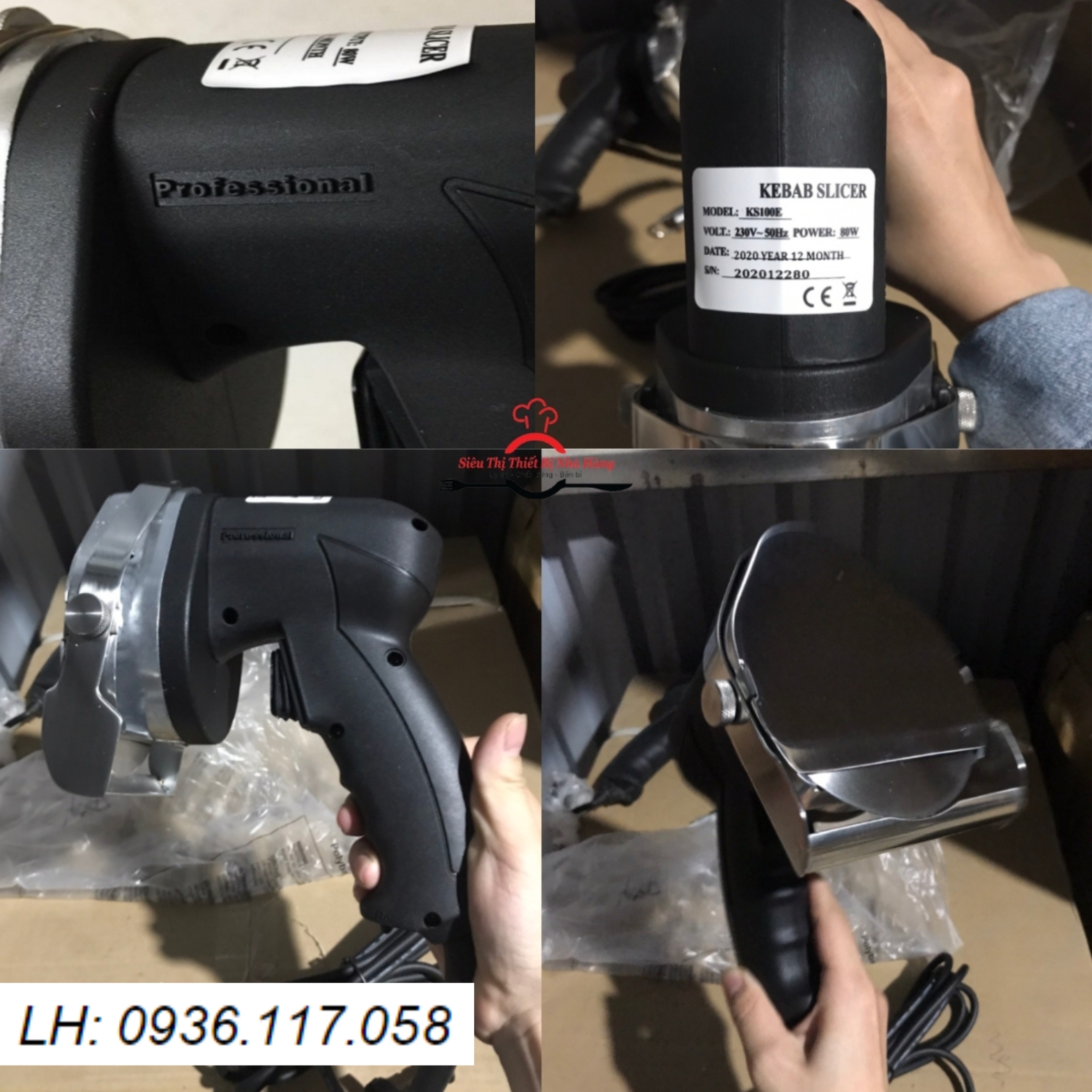 Máy cắt thịt doner kebab cầm tay có chữ KS-100E