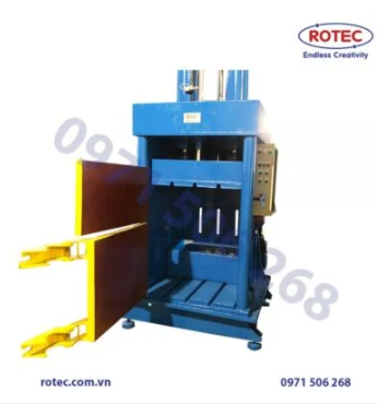 Tiêu hủy sản phẩm lỗi với máy ép kiện Rotec VN