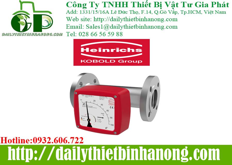 Đồng hồ đo áp suất, nhiệt độ, điện dung, HEINRICHS