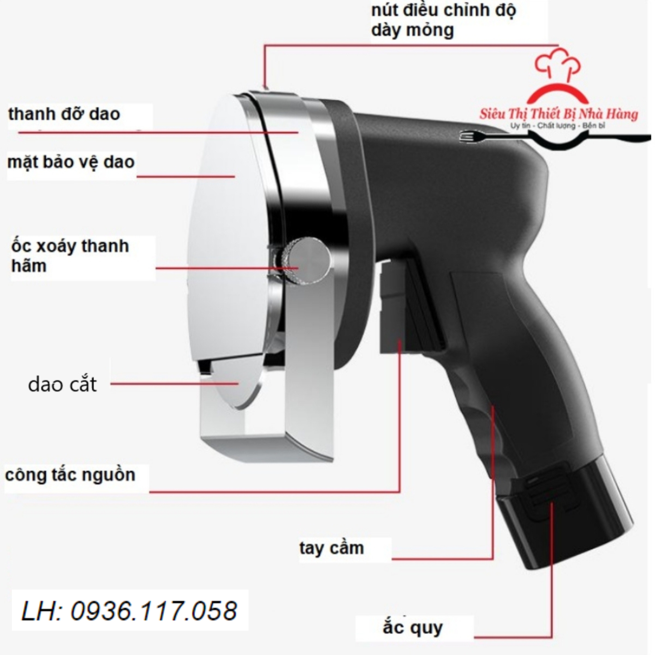 Máy cắt thịt doner kebab không dây sạc pin KS-100B
