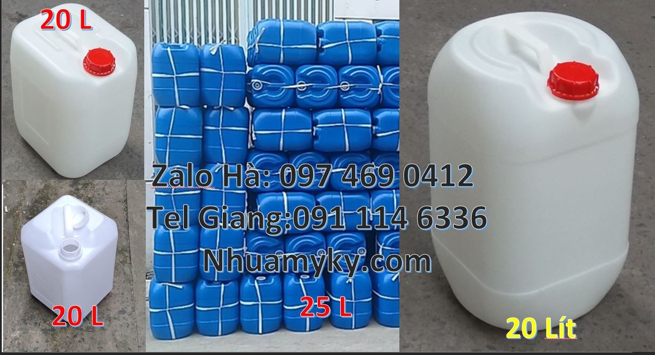 Bán can nhựa đựng hóa chất công nghiệp,can nhựa 20l đựng thực phẩm rẻ