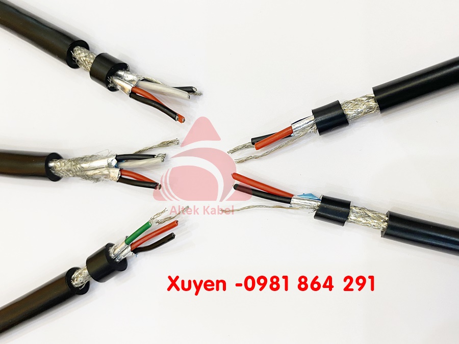 Dây cáp tín hiệu RS485 22AWG 2Pair chống nhiễu 2 lớp