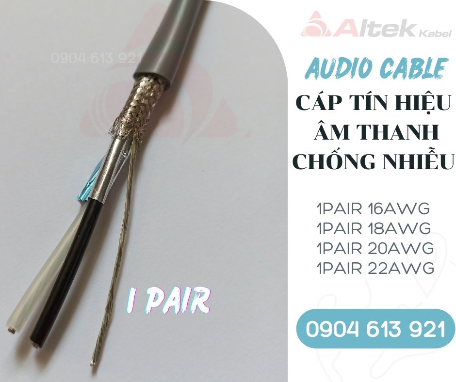 Cáp tín hiệu âm thanh chống nhiễu, cáp tín hiệu vặn xoắn audio cable