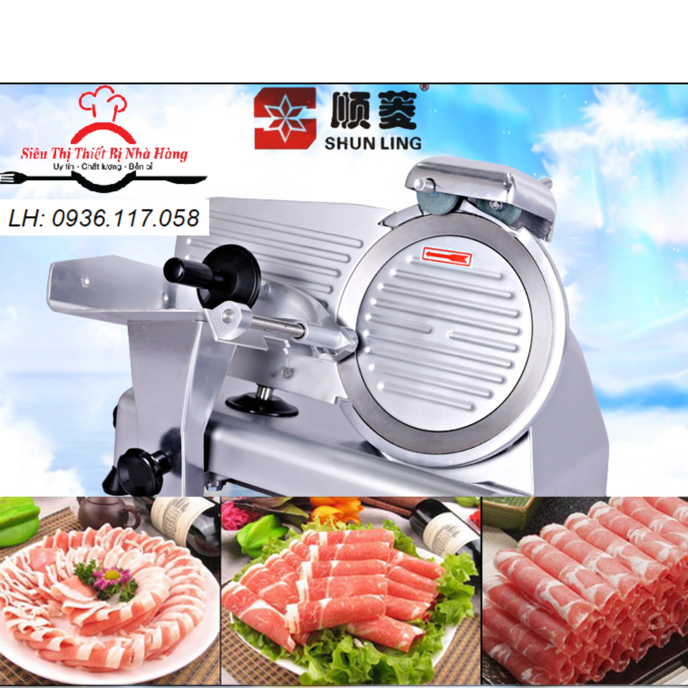 Máy cắt thịt chín, thịt đông lạnh, se lạnh bán tự động ES-250