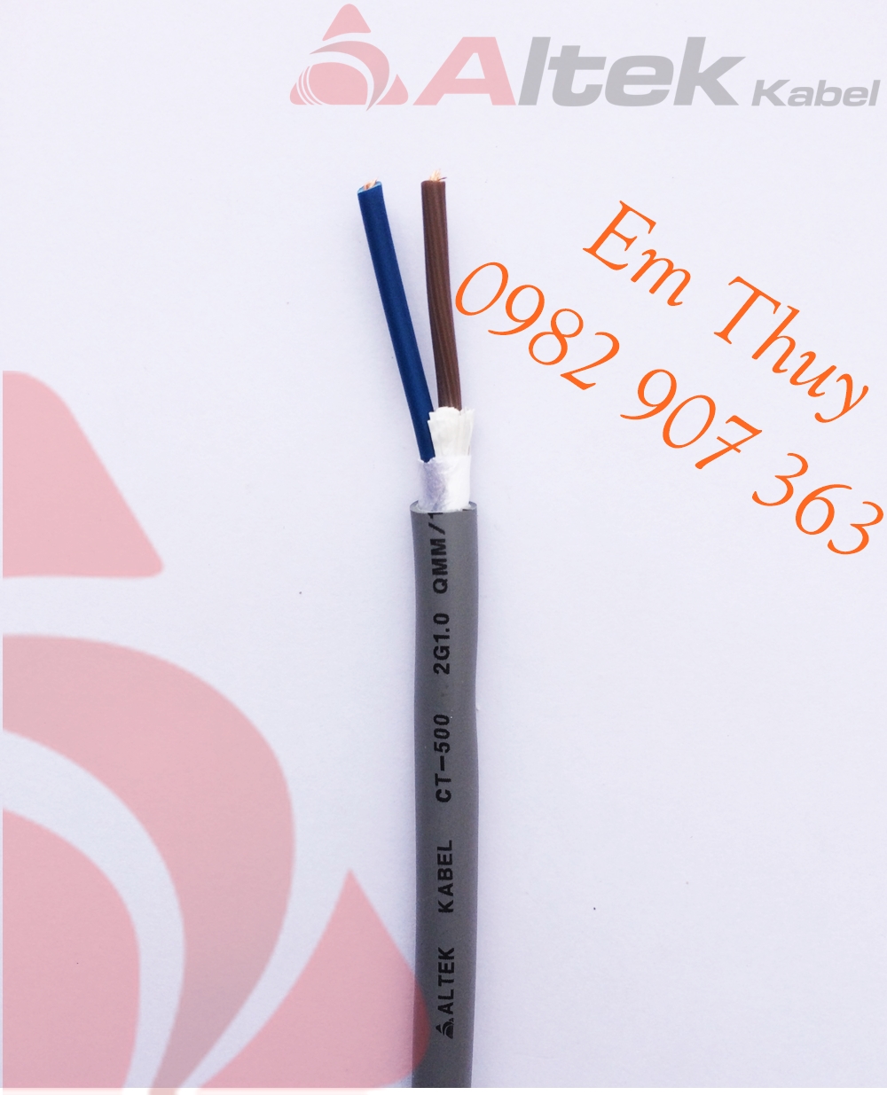 Cáp điều khiển 2 lõi chống nhiễu 1mm2 Altek Kabel