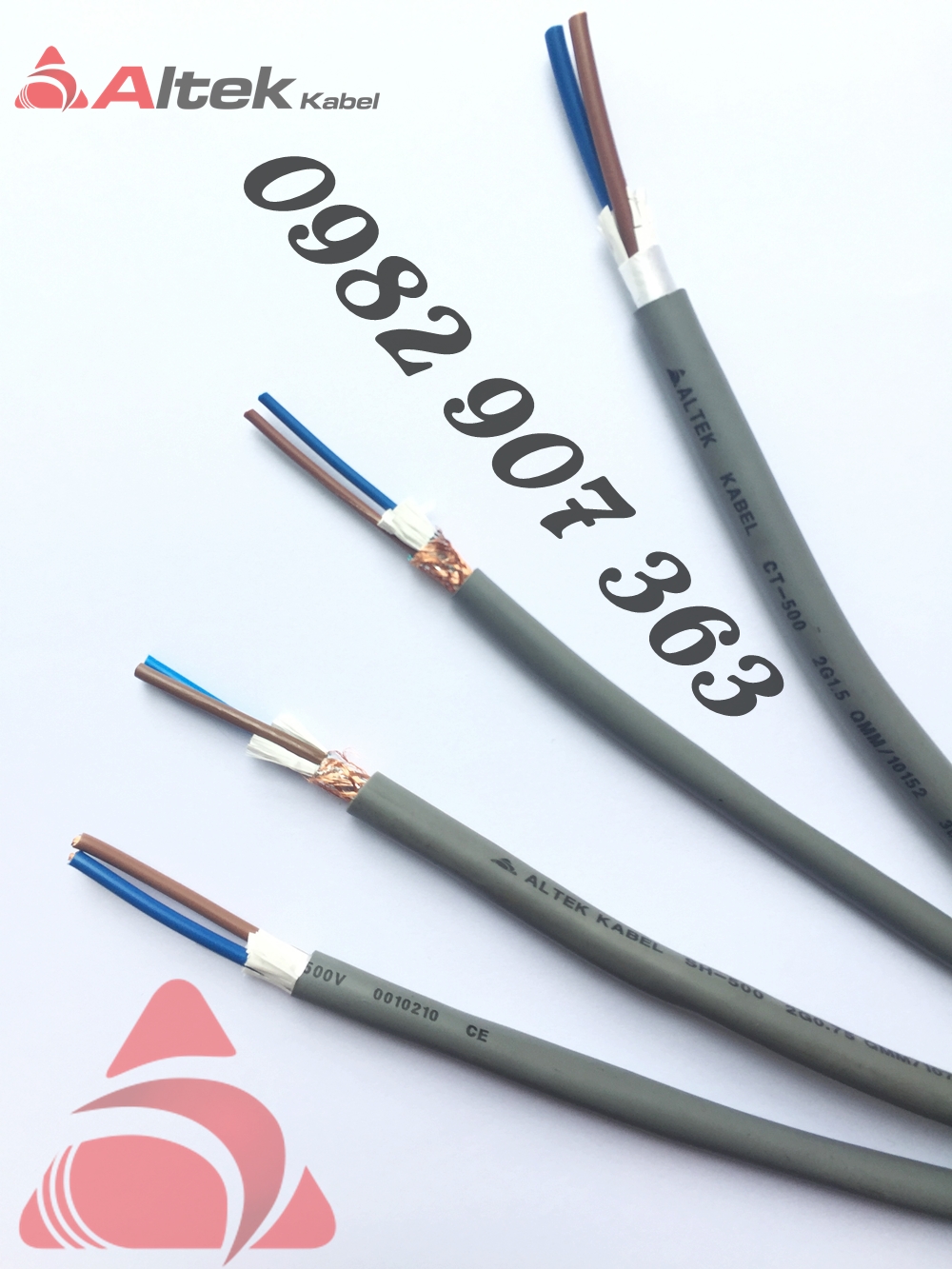 Cáp điều khiển 2 lõi chống nhiễu 1mm2 Altek Kabel