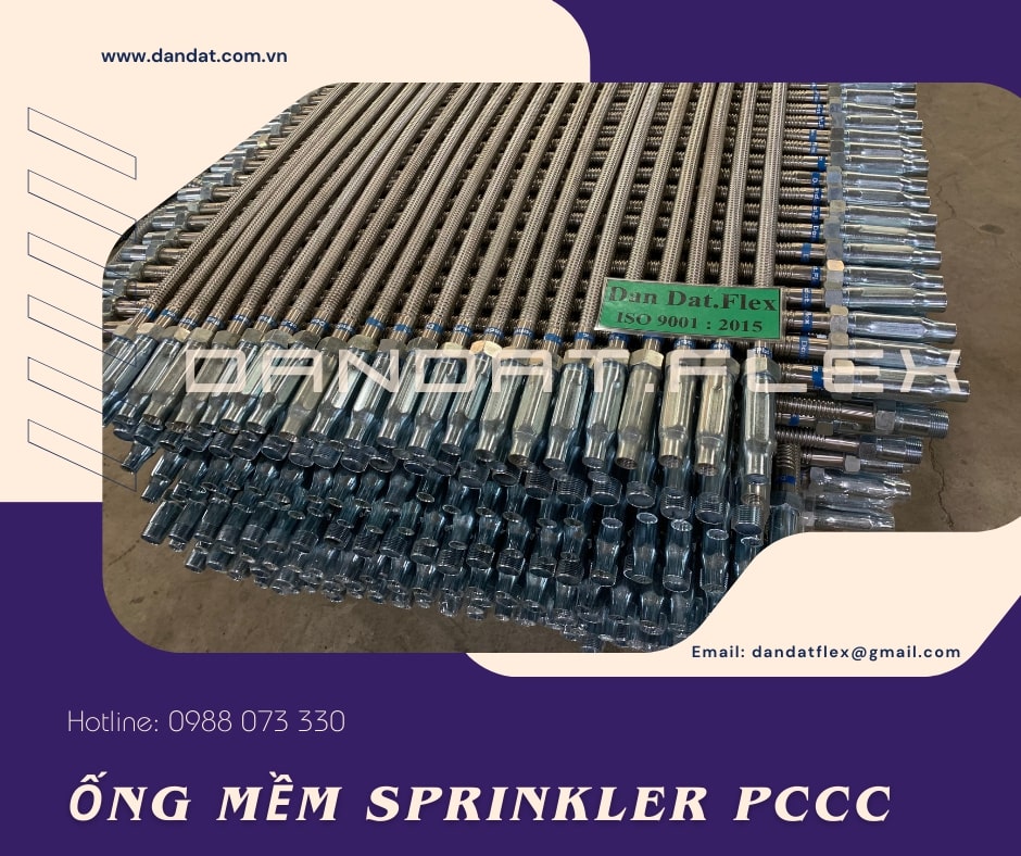 Ống Mềm Cứu Hỏa, Ống Mềm inox Chữa Cháy, Ống Mềm Nối Đầu Phun Sprinker