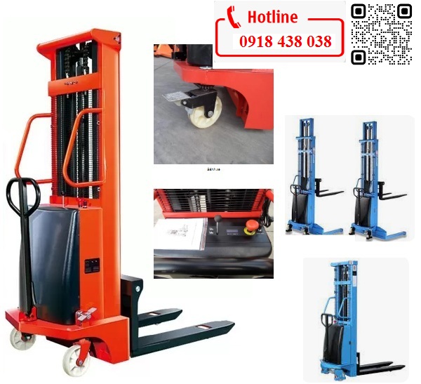 Xe nâng bán tự động 1500kg nâng cao 3m, sẵn hàng giao toàn quốc