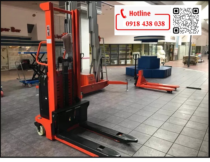 Xe nâng bán tự động 1500kg nâng cao 3m, sẵn hàng giao toàn quốc