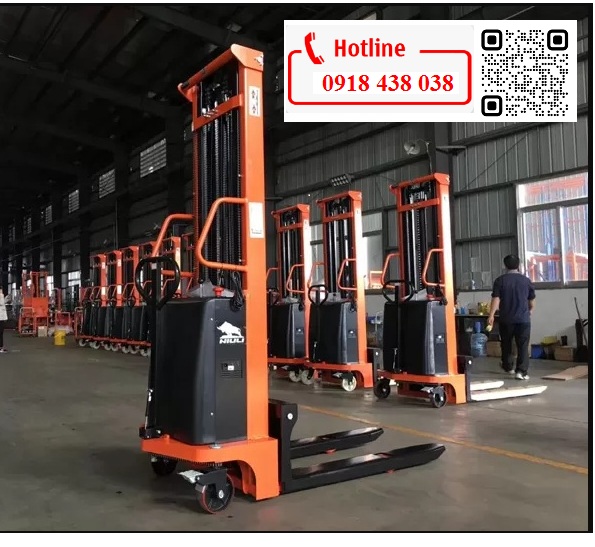 Xe nâng bán tự động 1500kg nâng cao 3m, sẵn hàng giao toàn quốc