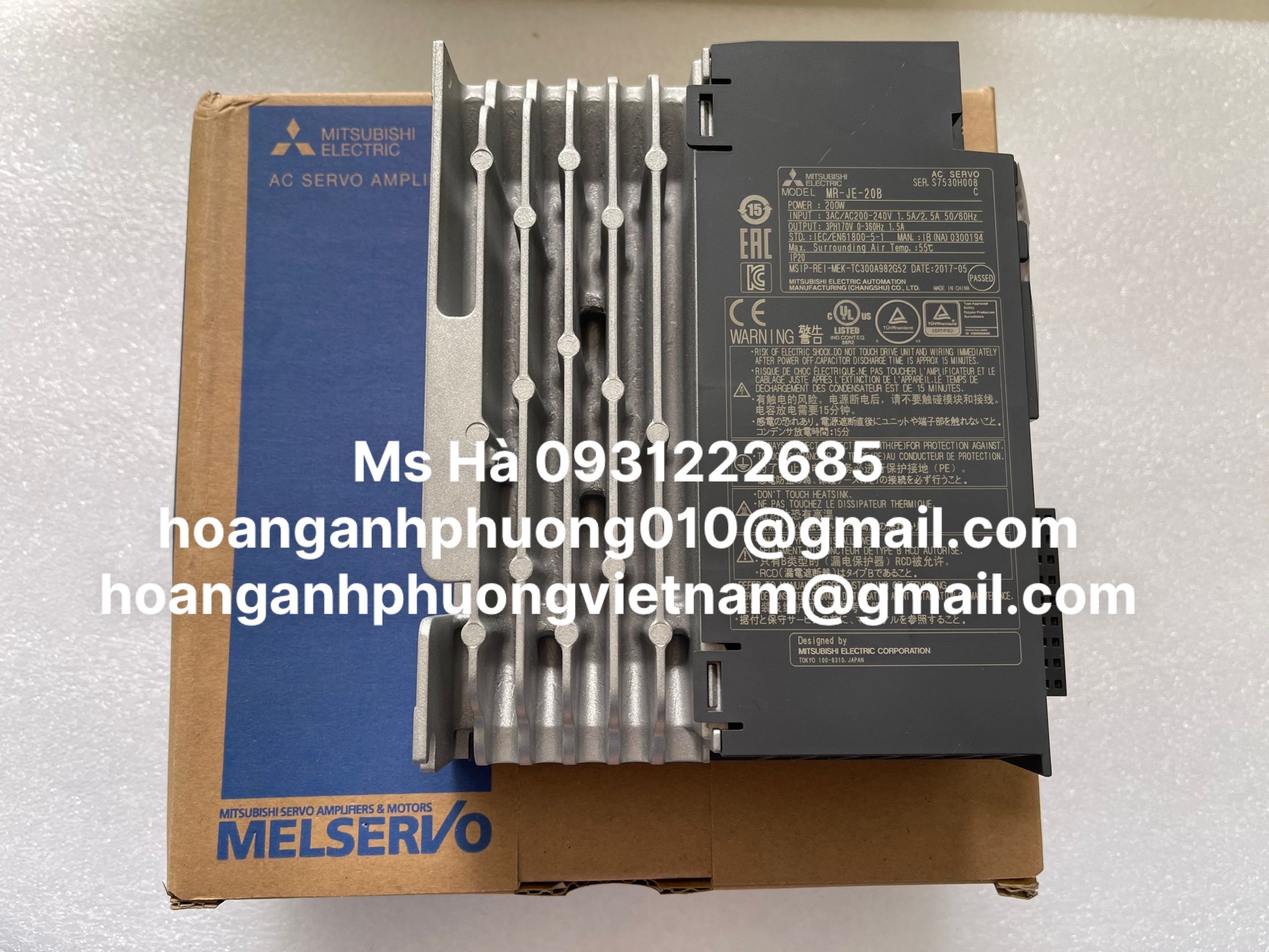 MR-JE-20B  mitsubishi servo driver  công suất 0.2kW