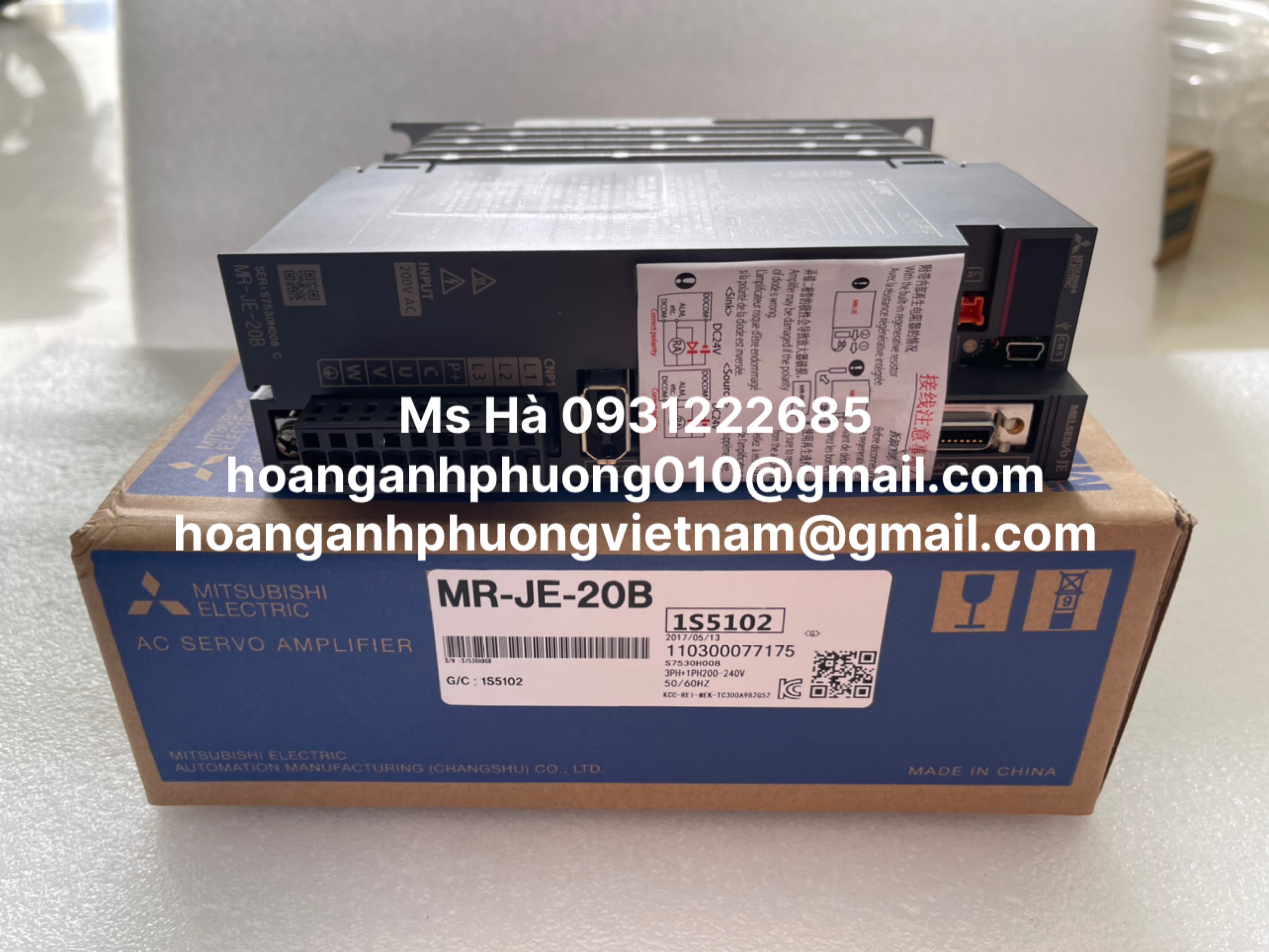 MR-JE-20B  mitsubishi servo driver  công suất 0.2kW