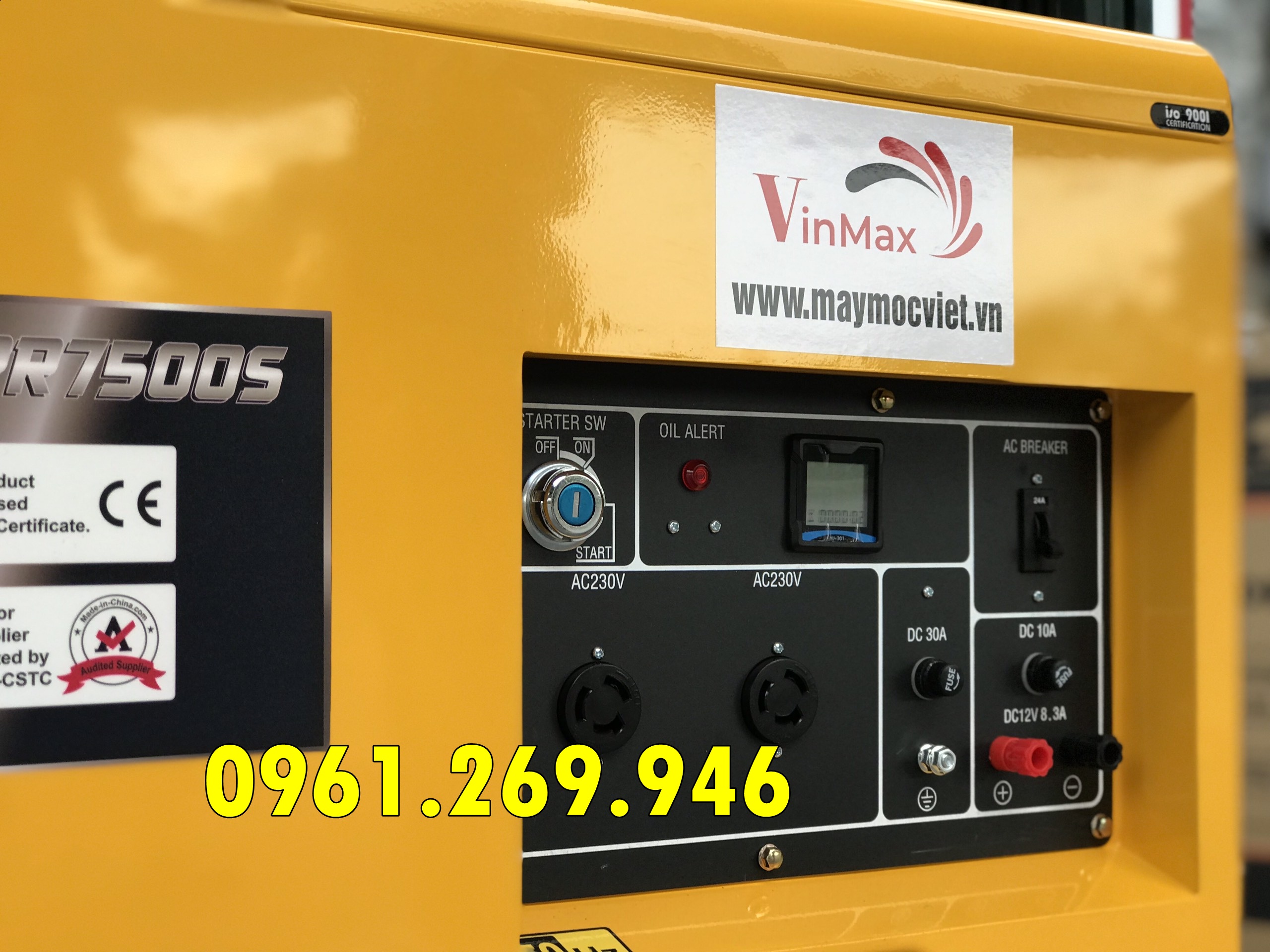 Máy phát điện 6kw chạy dầu Powerobin PR7500S