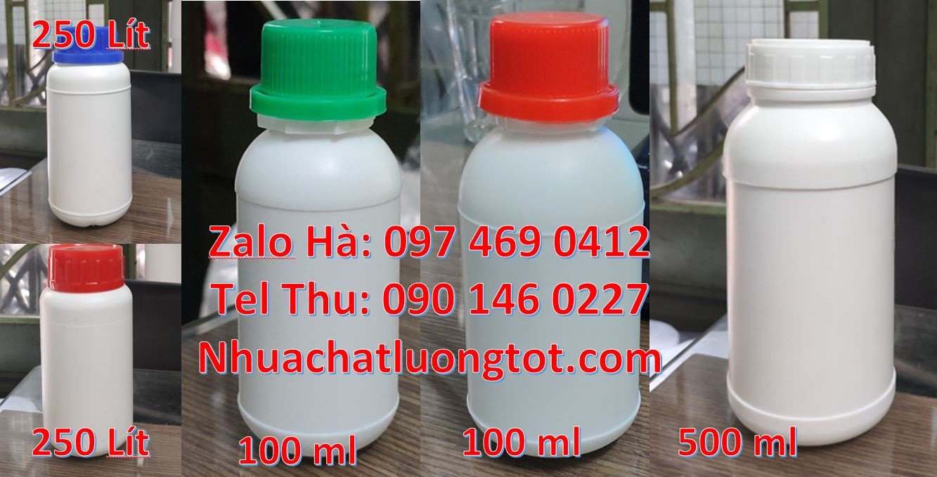 Bán chai nhựa đựng hóa chất,chai nhựa hdpe 100ml đựng mỹ phẩm màu tra