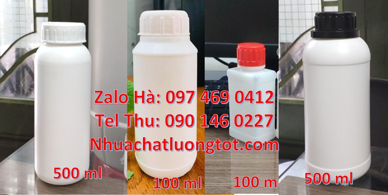 Bán chai nhựa đựng hóa chất,chai nhựa hdpe 100ml đựng mỹ phẩm màu tra