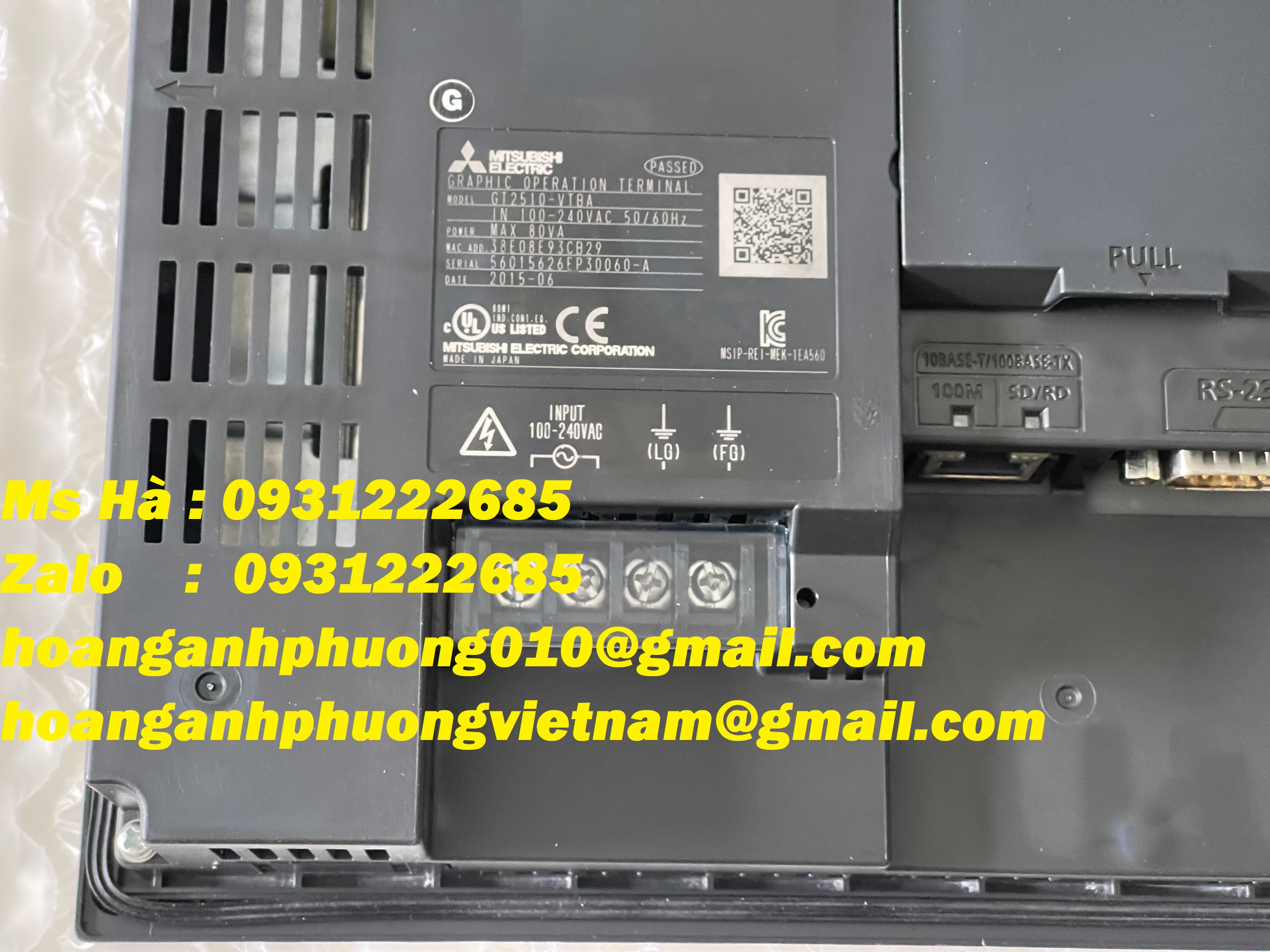 Giá siêu ưu đãi  mitsubishi  HMI GT2510-VTBA chính hãng