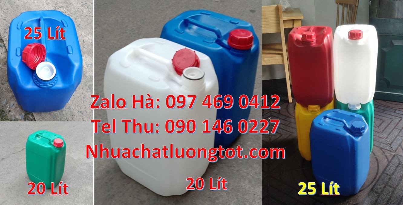 Bán can nhựa lớn 20l đựng nước uống,can nhựa 25l đựng hóa chất công ng