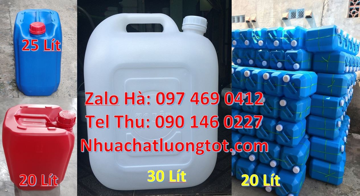 Bán can nhựa lớn 20l đựng nước uống,can nhựa 25l đựng hóa chất công ng