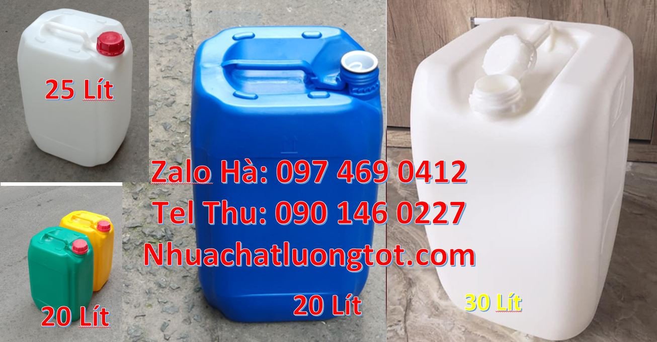 Bán can nhựa lớn 20l đựng nước uống,can nhựa 25l đựng hóa chất công ng
