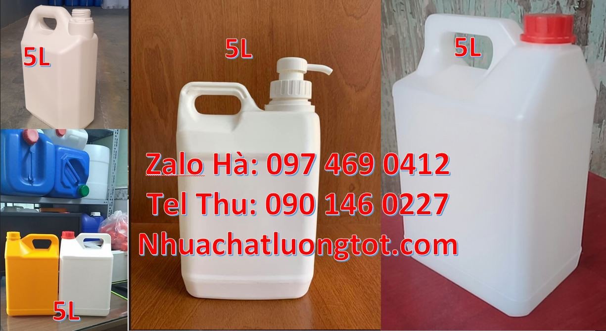 Bán can nhựa nhỏ 2l đựng cồn,can nhựa 5l đựng thực phẩm.can nhưa hdpe