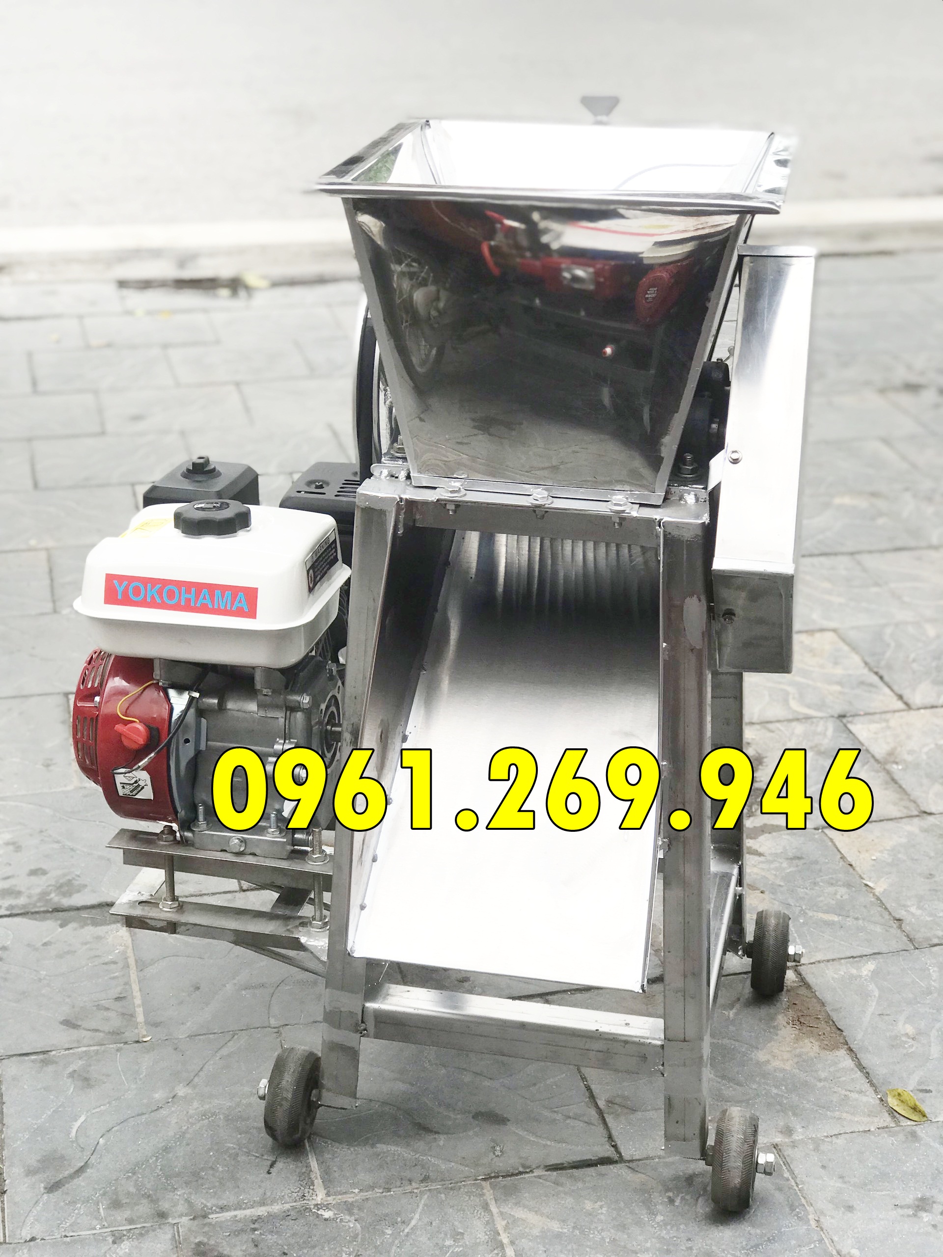 Máy thái cá mồi - máy thái cá tươi động cơ xăng giá tốt nhất Quảng Nin