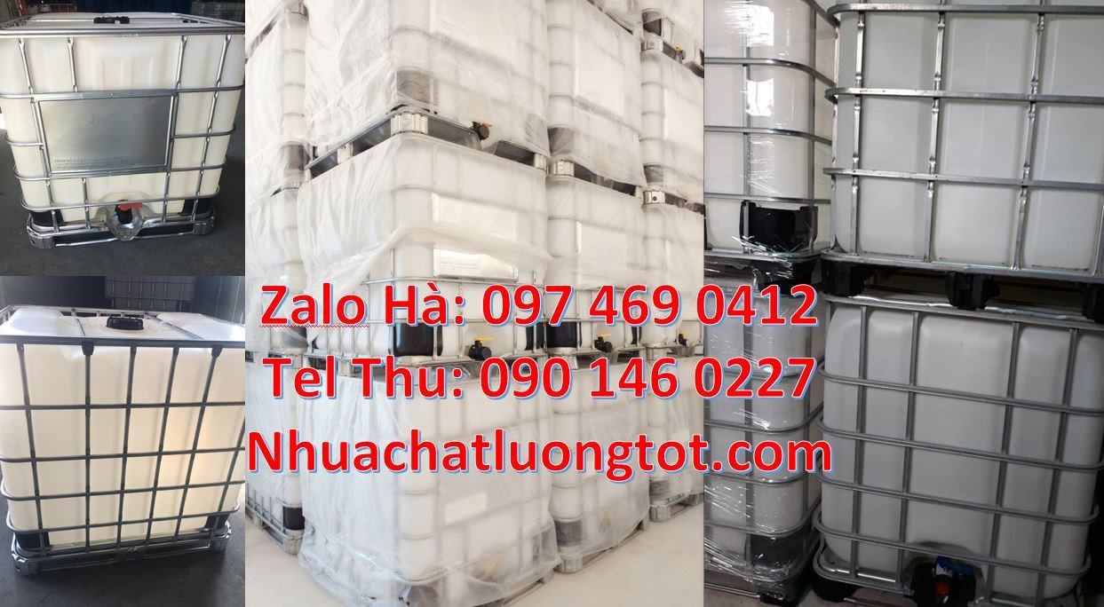 Bán tank nhựa 1000l cỡ lớn màu trắng,thùng nhựa ibc 1000l có khung the