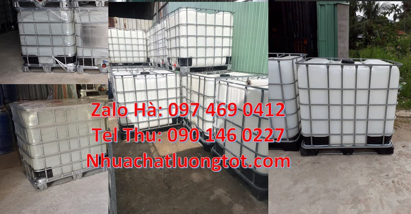 Bán tank nhựa 1000l cỡ lớn màu trắng,thùng nhựa ibc 1000l có khung the